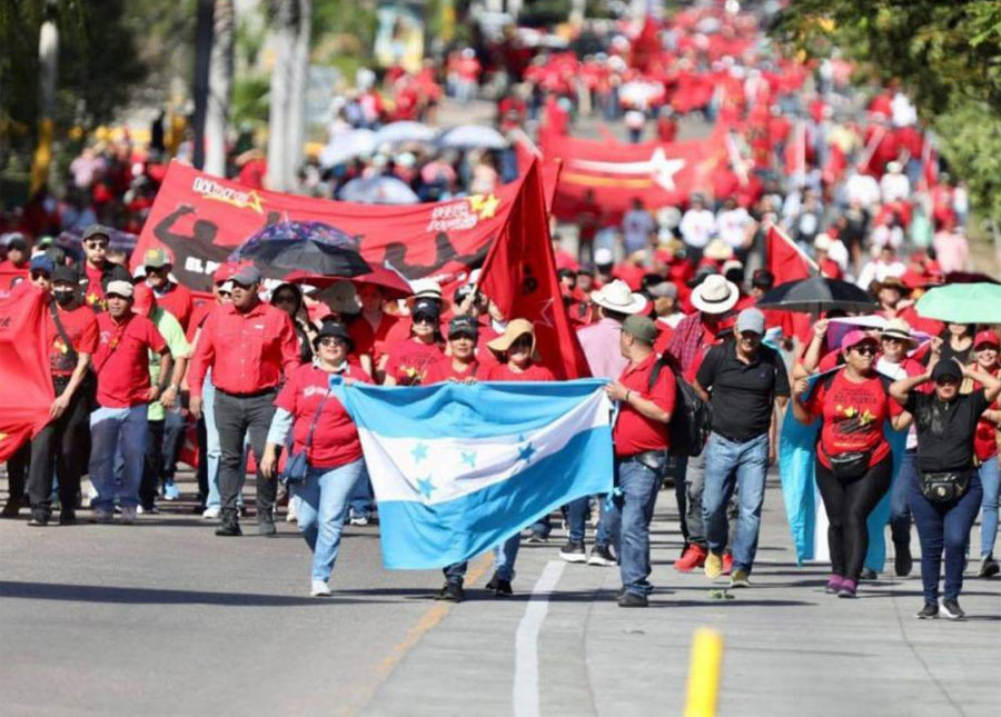 Manifestación de LIBRE en San Pedro Sula muestra fisuras internas y complica la campaña de Rixi Moncada
